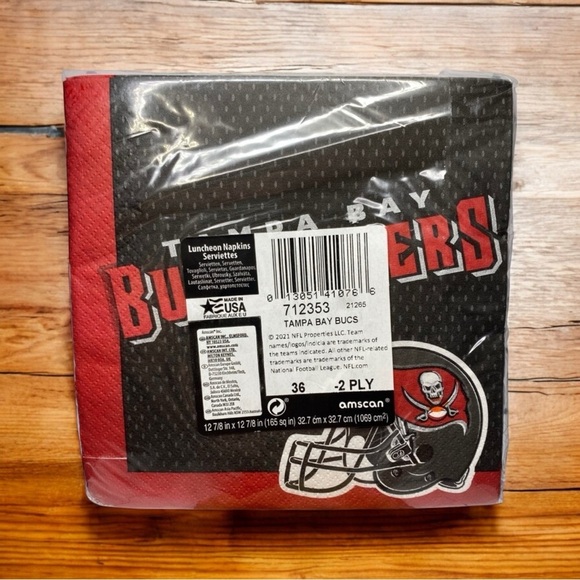 Tampa Bay Buccaneers Luncheon Napkins - 36 Pack (2-Ply) - Picture 2 of 3